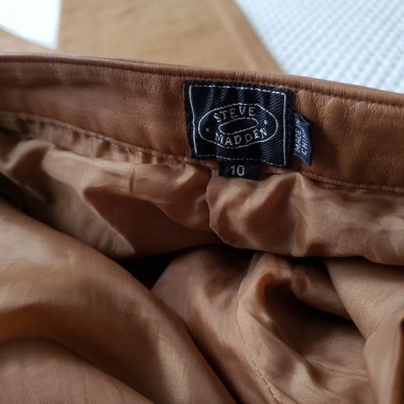 STEVE MADDEN vintage high waisted flare leg leather pants 10 - Picture 9 of 9